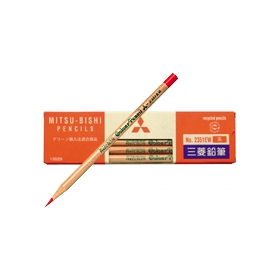 三菱鉛筆　朱通し色鉛筆Ｋ２３５１ＥＷ　１２本入　343253