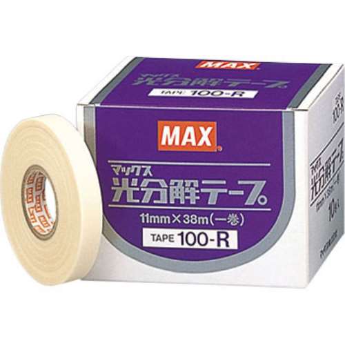 マックス　テープナー用光分解テープ　１００‐Ｒ　　寸法：厚さ０．１ｍｍ×幅１１ｍｍ×長さ３８ｍ