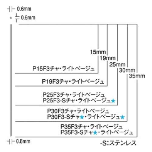 ＭＡＸ　ピンネイラ用ピンネイル（ライトベージュ）　長さ３５ｍｍ３０００本入り　P35F3LIGHTBEIGE