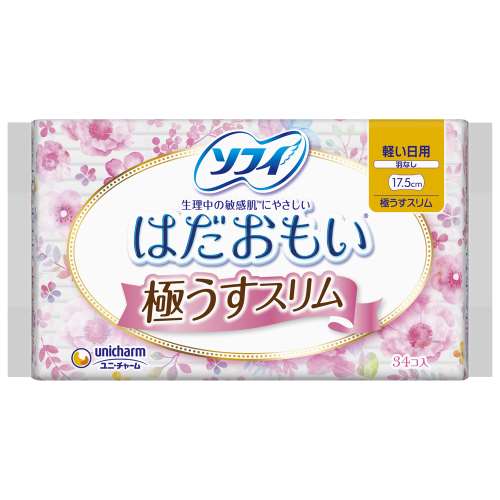 ユニ・チャーム　ソフィ はだおもい 極うすスリム 軽い日用 羽なし 34コ入