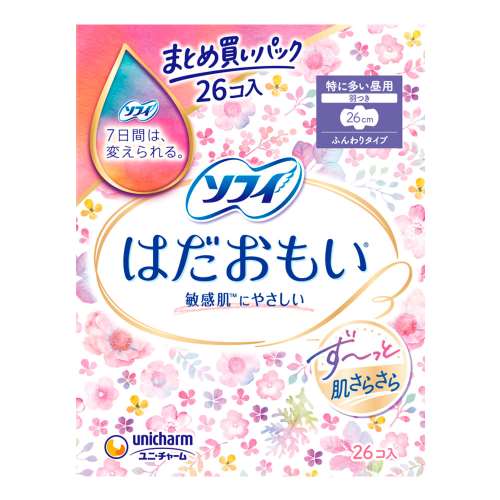ユニ・チャーム　ソフィはだおもい　特に多い昼用２６０羽つき２６枚