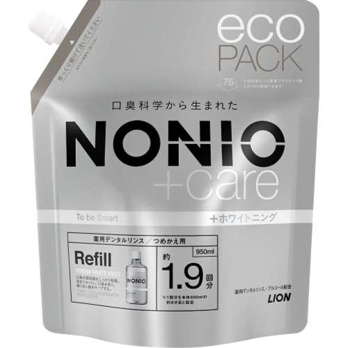 ライオン　ＮＯＮＩＯプラスホワイトニング　デンタルリンス　つめかえ用　950