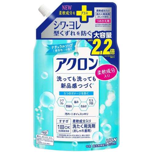 ライオン アクロン　ナチュラルソープの香り　つめかえ用大サイズ 850ml