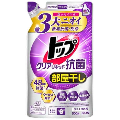 ライオン トップ クリアリキッド抗菌　つめかえ用 500g