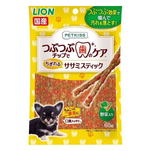 ＰＥＴＫＩＳＳ　つぶつぶチップ入り　ササミスティック　野菜入り　６０ｇ