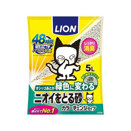 ライオン商事　ニオイをとる砂　カラーチェンジタイプ　５Ｌ