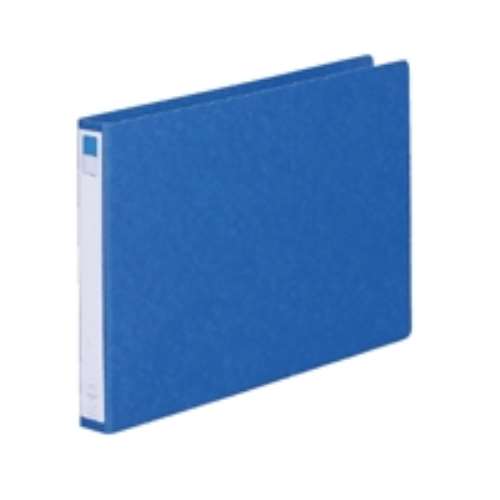リングファイル紙製Ｂ４横２穴　背幅３５　２００枚収容　藍　300846