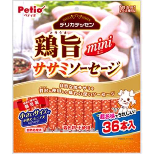 ペティオ　デリカテッセン　鶏旨　ミニ　ササミソーセージ　３６本入