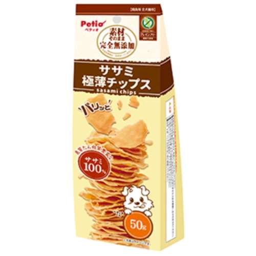 ペティオ　素材そのまま　完全無添加　ササミ　パリッと　極薄チップス　５０ｇ