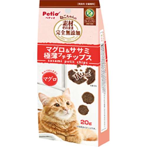 ペティオ　猫ちゃん極薄チップス　マグロ＆ササミ　２０ｇ