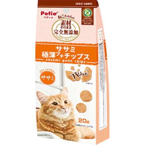ペティオ　猫ちゃん極薄チップス　ササミ　２０ｇ