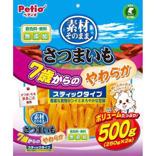 ペティオ　素材そのまま　さつまいも　７歳からのやわらかスティックタイプ　５００ｇ