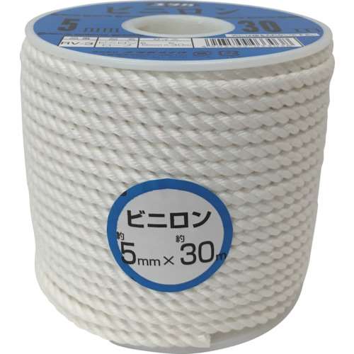■ユタカ　ロープ　ビニロンロープボビン巻　５Φ×３０ｍ　RV-3