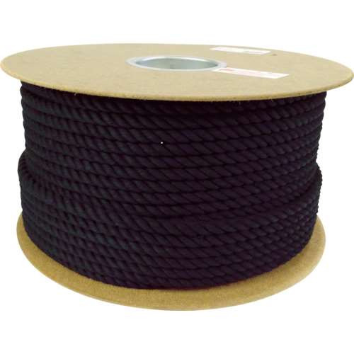 ■ユタカ　ロープ　綿ロープドラム巻　９Φ×１５０ｍ　ブラック　PRC51