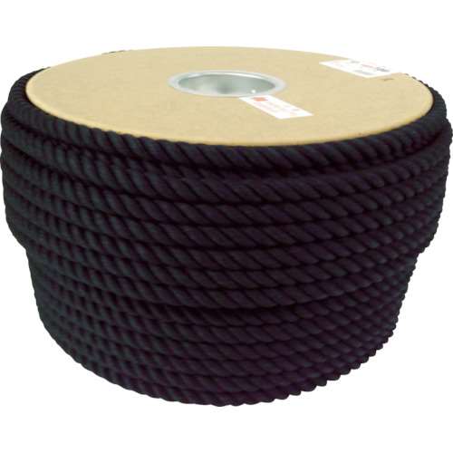 ■ユタカ　ロープ　綿ロープドラム巻　１２Φ×１００ｍ　ブラック　PRC61
