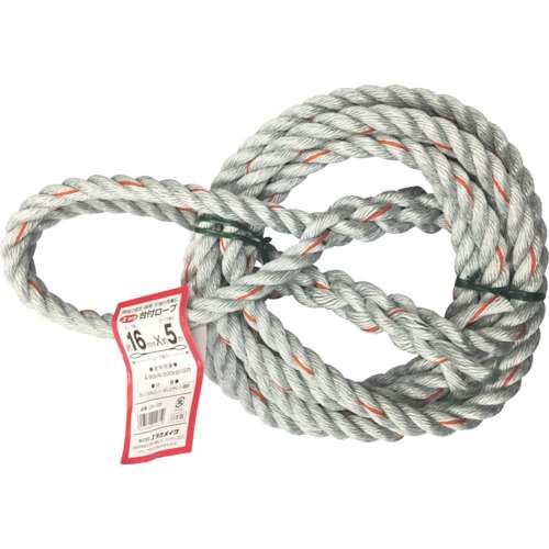 ■ユタカメイク　台付ロープ　ＰＥ＆ＰＰ混紡ロープ　１６ｍｍＸ５ｍ DR165