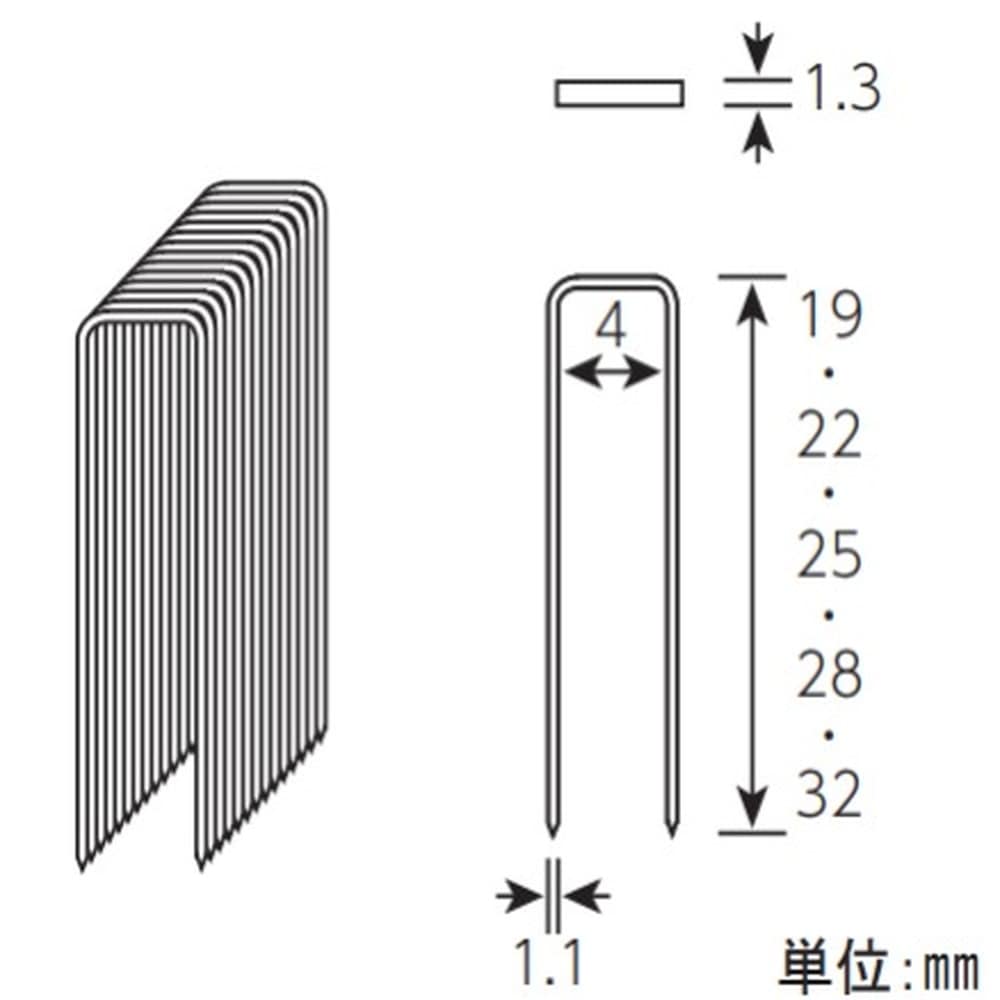 若井産業　ステープル　４×２５　ＰＴ４２５MA