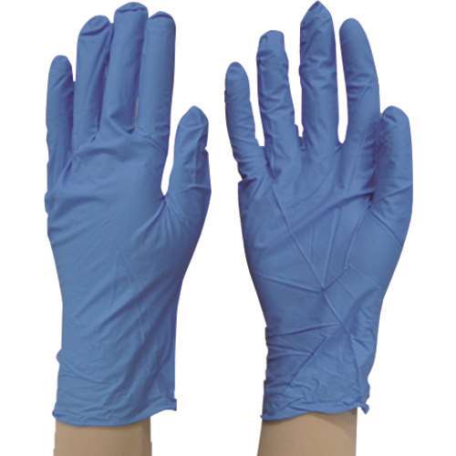 ■ダンロップ　粉なしニトリル極うす手袋１００枚入ＢＲ９００　ＳＳ　ブルー 5954