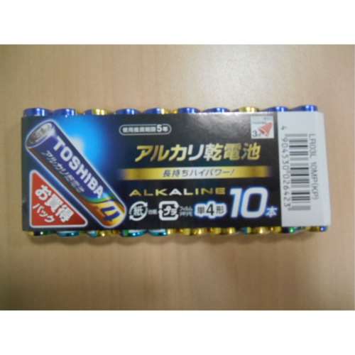 東芝電池　アルカリ電池単四　ＬＲ０３Ｌ１０ＭＰ（ＫＰ）