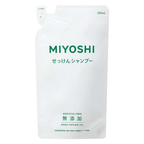 ミヨシ石鹸　無添加シャンプー　つめかえ用　３００ｍｌ