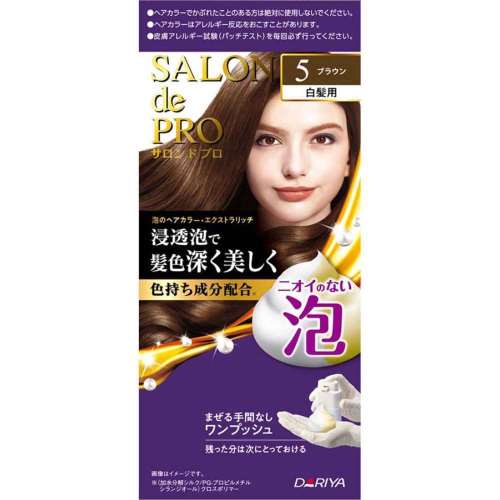 ダリヤ　サロンドプロ泡のヘアカラー・エクストラリッチ（白髪用）　５ブラウン