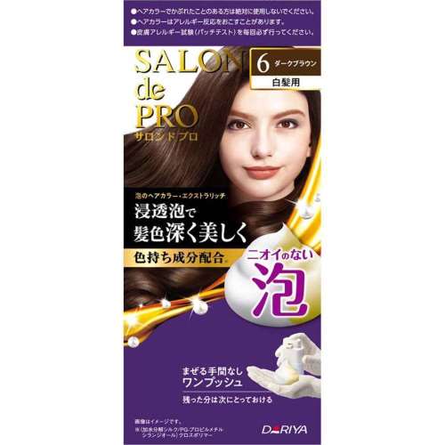 ダリヤ　サロンドプロ泡のヘアカラー・エクストラリッチ（白髪用）　６ダークブラウン