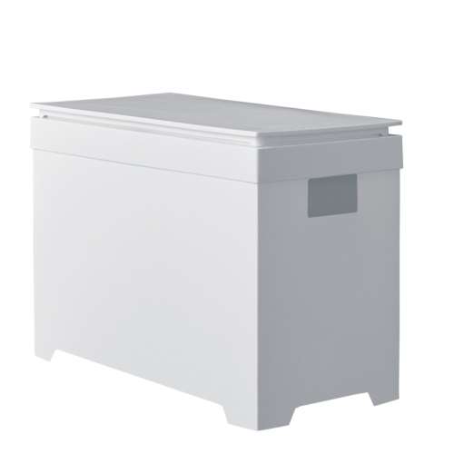 ゴミ箱 20L シンプルダストボックス ワイドオープン ホワイト