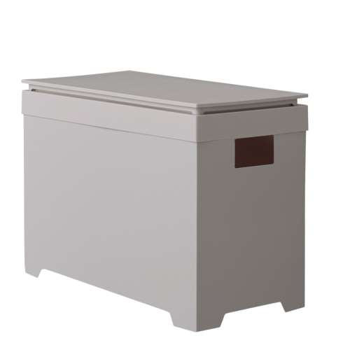ゴミ箱 20L シンプルダストボックス ワイドオープン グレー