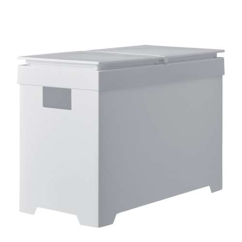 ゴミ箱 20L シンプルダストボックス ハーフオープン ホワイト