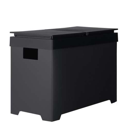 ゴミ箱 20L シンプルダストボックス ハーフオープン ブラック