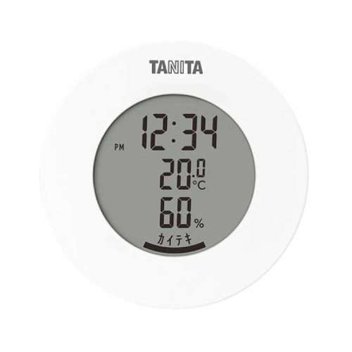 タニタ　時計機能付き温湿度計　ＴＴ５８５　ＷＨ