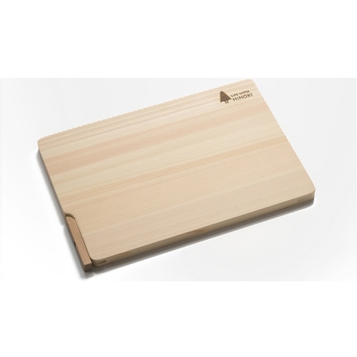 自立スタンド付き　ひのきまな板　３２×２２×１．５ｃｍ