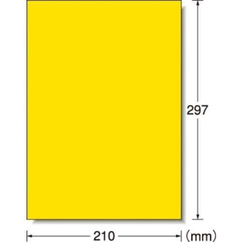 Ａ‐ｏｎｅ　屋外用サインラベル（レーザープリンタ）光沢フィルム・黄色　31038