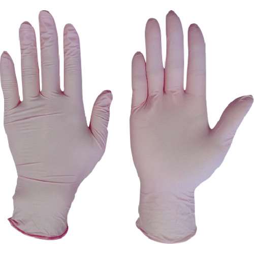 ■川西　ニトリル使いきり手袋粉無２５０枚入ピンクＳサイズ 2061PS