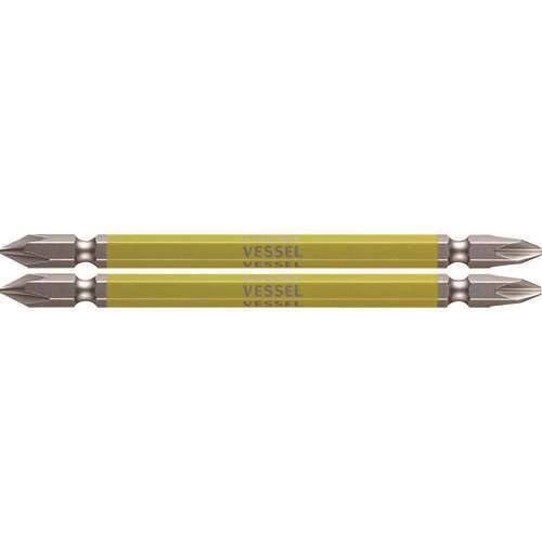 ベッセル　剛彩ビット　２本組　（両頭コンビ）　＋１／＋２×１１０ｍｍ GS141211