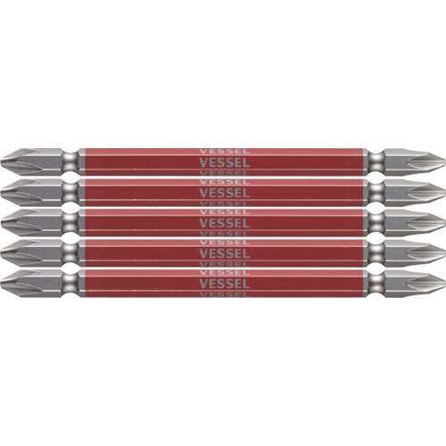 ベッセル　剛彩ビット　５本組　（両頭）　＋２×１１０ｍｍ GS5P2110