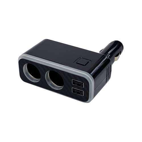 カシムラ　２連ダイレクトソケット　２ＵＳＢ‐４．８Ａ　レインボーライト付き　ＫＸ２３５