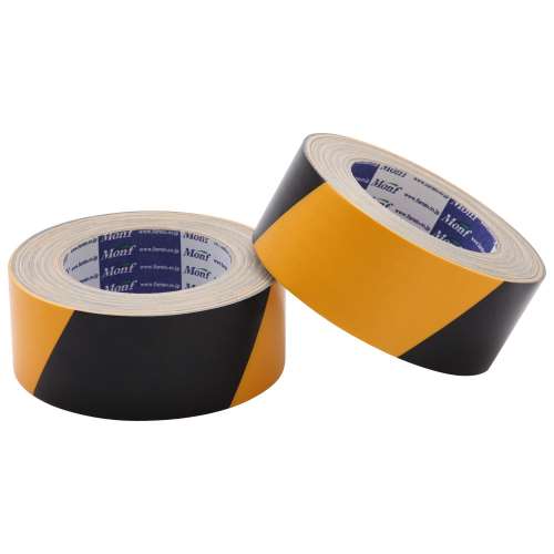 古藤工業 安全標示用布粘着テープ 黄/黒 幅100mm×長さ25m