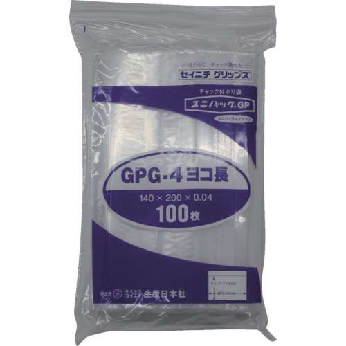 セイニチ　「ユニパックＧＰ」Ｇ‐４　ヨコ長　１４０×２００×０．０４　１００枚 GPG4YOKONAGA