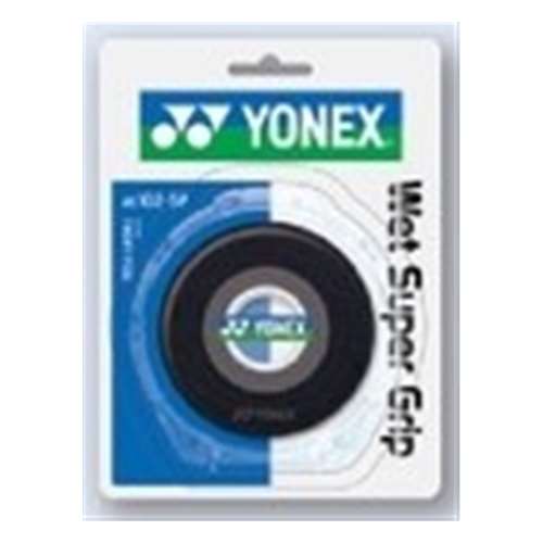 ヨネックス(YONEX) テニス バドミントン グリップテープ ウェットスーパーグリップ (3本入り) AC102 ブラック
