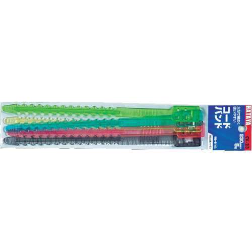 ハタヤ　ベルトクリップ　２３０ｍｍ　（赤、黄、緑、青、黒×各１本）　CV23