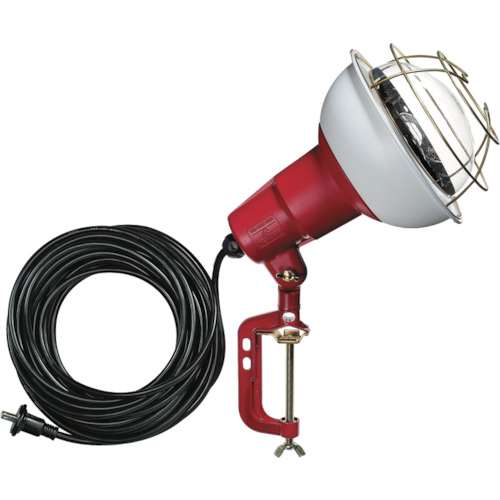 ■ハタヤ　防雨型作業灯　リフレクターランプ５００Ｗ　１００Ｖ電線１０ｍ　バイス付　RC510