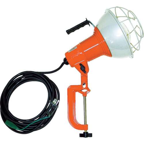■ハタヤ　防雨型作業灯　リフレクターランプ５００Ｗ　１００Ｖ接地付５ｍ　バイス付　RG505K
