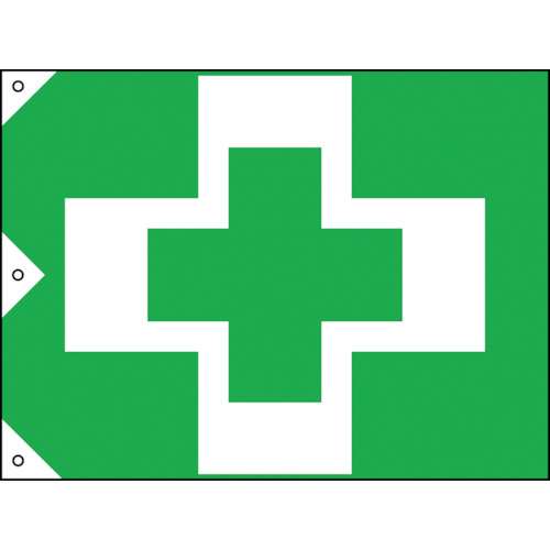 ■緑十字　安全衛生旗　１３００×２１００ｍｍ　布製250010