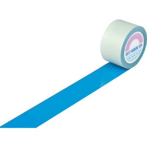 ■緑十字　ガードテープ（ラインテープ）　青　７５ｍｍ幅×１００ｍ　屋内用 148096