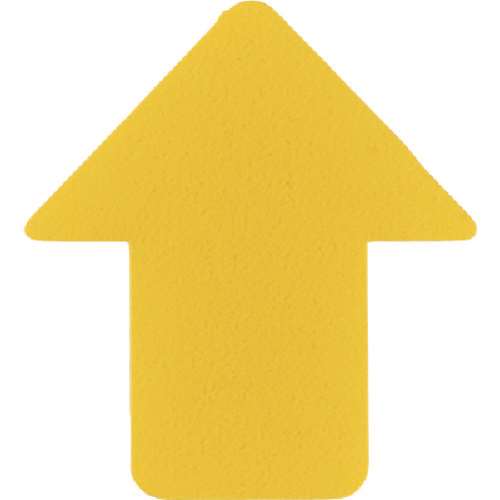 ■緑十字　路面表示ステッカー　矢印型　黄　７６×７０ｍｍ　１０枚組　ＰＶＣ 403042