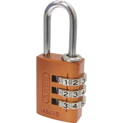 ＡＢＵＳ　ナンバー可変式南京錠　１４５‐２０　オレンジ　145-20-OR