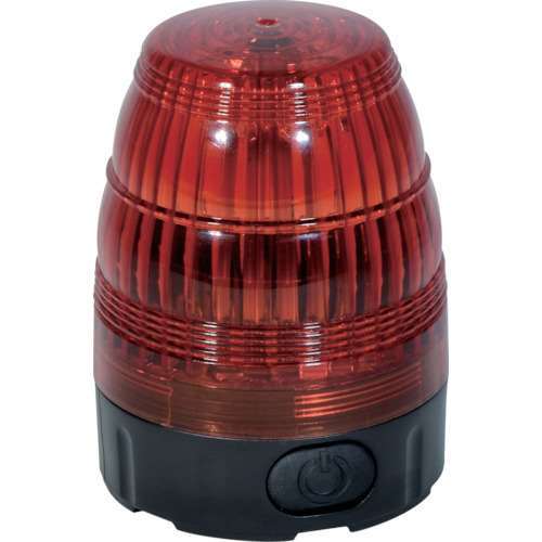 ■日動　小型ＬＥＤ回転灯　ＬＥＤフラッシャー７５　電池式・マグネット付　赤 NLF75BAR