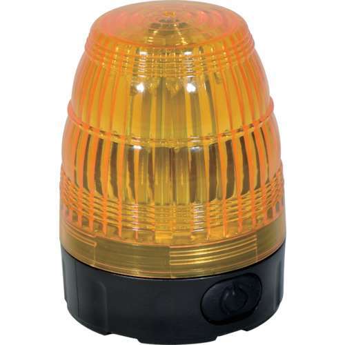 ■日動　小型ＬＥＤ回転灯　ＬＥＤフラッシャー７５　電池式・マグネット付　黄 NLF75BAY