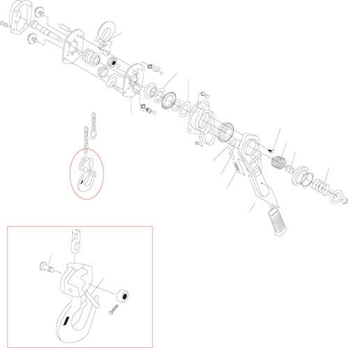 ■キトー　ＬＢ００８用部品　フックラッチ組　L4BA008-10712